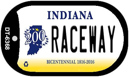 Indiana Raceway Novelty Metal Dog Tag Necklace DT-6368