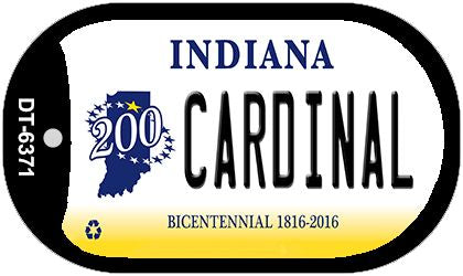 Indiana Cardinal Novelty Metal Dog Tag Necklace DT-6371