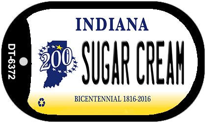 Indiana Sugar Cream Novelty Metal Dog Tag Necklace DT-6372