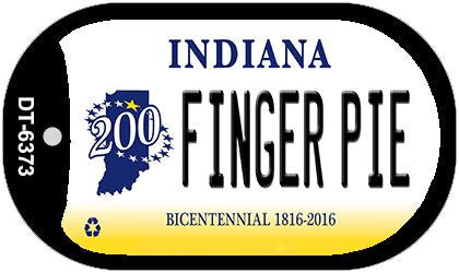 Indiana Finger Pie Novelty Metal Dog Tag Necklace DT-6373