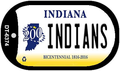 Indiana Indians Novelty Metal Dog Tag Necklace DT-6374