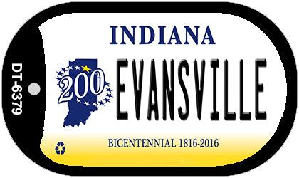 Indiana Evansville Novelty Metal Dog Tag Necklace DT-6379