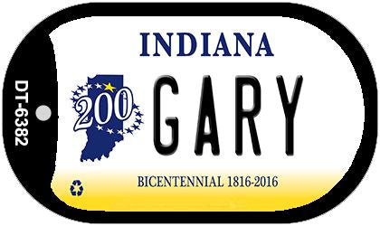 Indiana Gary Novelty Metal Dog Tag Necklace DT-6382