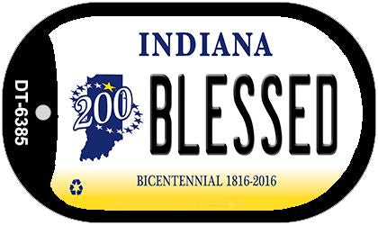 Indiana Blessed Novelty Metal Dog Tag Necklace DT-6385