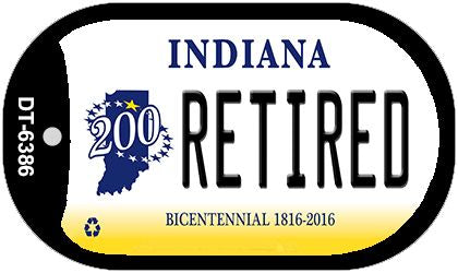 Indiana Retired Novelty Metal Dog Tag Necklace DT-6386