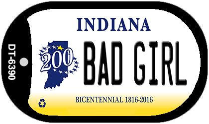 Indiana Bad Girl Novelty Metal Dog Tag Necklace DT-6390
