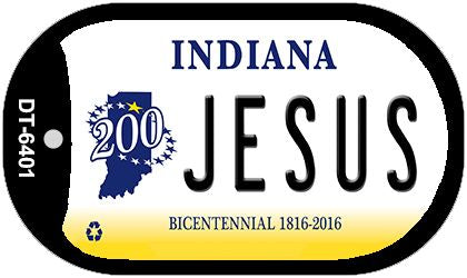 Indiana Jesus Novelty Metal Dog Tag Necklace DT-6401