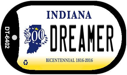 Indiana Dreamer Novelty Metal Dog Tag Necklace DT-6402