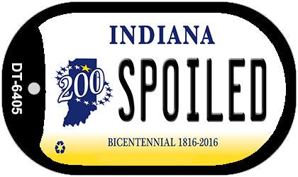 Indiana Spoiled Novelty Metal Dog Tag Necklace DT-6405