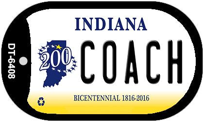 Indiana Coach Novelty Metal Dog Tag Necklace DT-6408