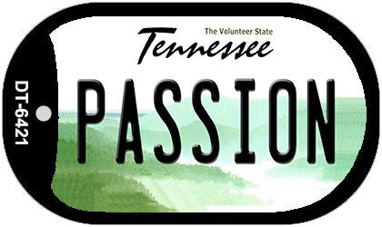 Passion Tennessee Novelty Metal Dog Tag Necklace DT-6421