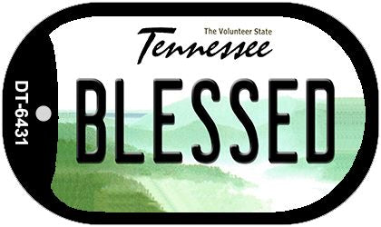 Blessed Tennessee Novelty Metal Dog Tag Necklace DT-6431