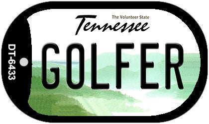 Golfer Tennessee Novelty Metal Dog Tag Necklace DT-6433