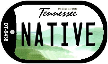 Native Tennessee Novelty Metal Dog Tag Necklace DT-6438