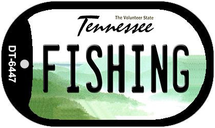 Fishing Tennessee Novelty Metal Dog Tag Necklace DT-6447