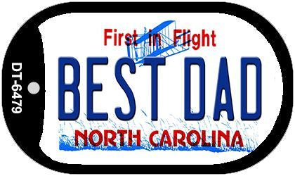 Best Dad North Carolina Novelty Metal Dog Tag Necklace DT-6479