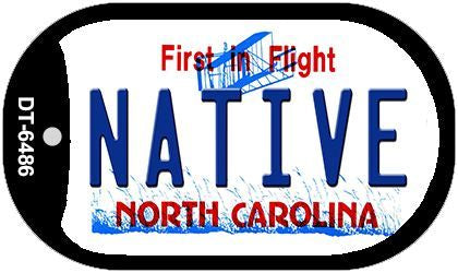 Native North Carolina Novelty Metal Dog Tag Necklace DT-6486