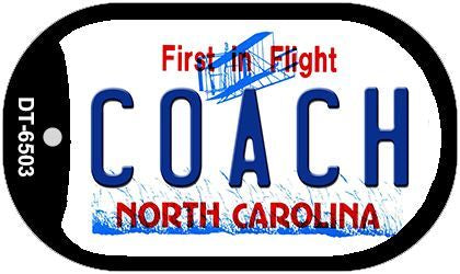 Coach North Carolina Novelty Metal Dog Tag Necklace DT-6503