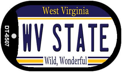 WV State West Virginia Novelty Metal Dog Tag Necklace DT-6507