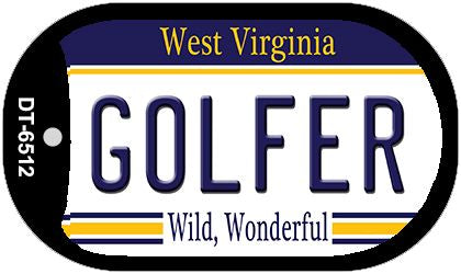 Golfer West Virginia Novelty Metal Dog Tag Necklace DT-6512