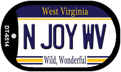 N Joy WV West Virginia Novelty Metal Dog Tag Necklace DT-6514