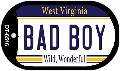 Bad Boy West Virginia Novelty Metal Dog Tag Necklace DT-6516