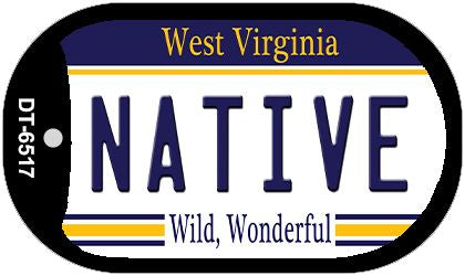 Native West Virginia Novelty Metal Dog Tag Necklace DT-6517