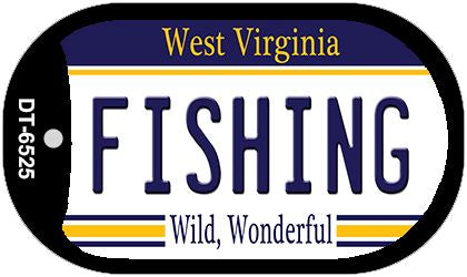 Fishing West Virginia Novelty Metal Dog Tag Necklace DT-6525