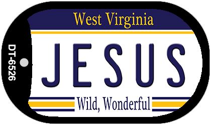 Jesus West Virginia Novelty Metal Dog Tag Necklace DT-6526