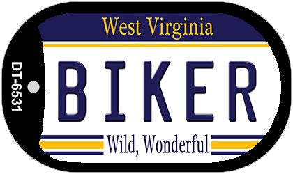 Biker West Virginia Novelty Metal Dog Tag Necklace DT-6531