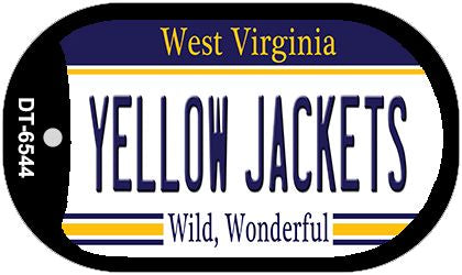 Yellow Jackets West Virginia Novelty Metal Dog Tag Necklace DT-6544