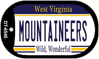 Mountaineers West Virginia Novelty Metal Dog Tag Necklace DT-6545