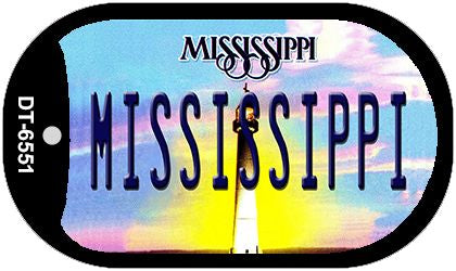 Mississippi Novelty Metal Dog Tag Necklace DT-6551
