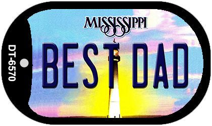 Best Dad Mississippi Novelty Metal Dog Tag Necklace DT-6570