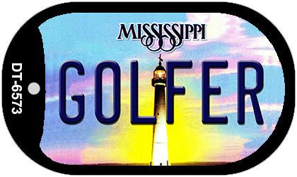 Golfer Mississippi Novelty Metal Dog Tag Necklace DT-6573