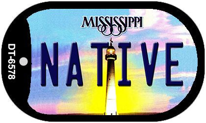 Native Mississippi Novelty Metal Dog Tag Necklace DT-6578