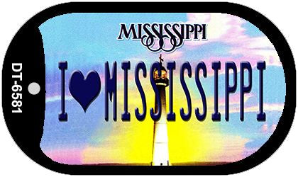 I Love Mississippi Novelty Metal Dog Tag Necklace DT-6581
