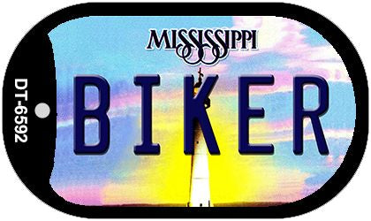 Biker Mississippi Novelty Metal Dog Tag Necklace DT-6592