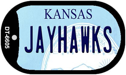 Jayhawks Kansas Novelty Metal Dog Tag Necklace DT-6605