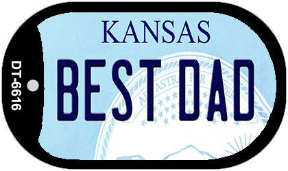 Best Dad Kansas Novelty Metal Dog Tag Necklace DT-6616