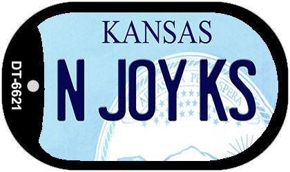 N Joy KS Kansas Novelty Metal Dog Tag Necklace DT-6621