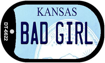 Bad Girl Kansas Novelty Metal Dog Tag Necklace DT-6622