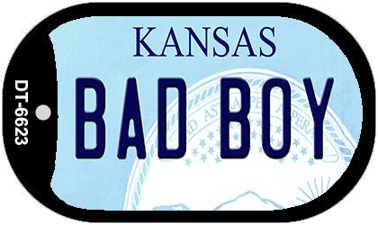 Bad Boy Kansas Novelty Metal Dog Tag Necklace DT-6623