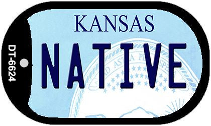 Native Kansas Novelty Metal Dog Tag Necklace DT-6624