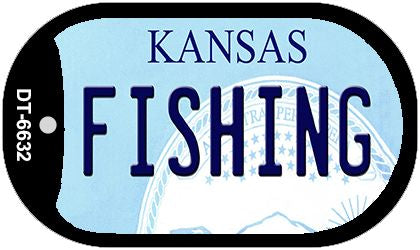 Fishing Kansas Novelty Metal Dog Tag Necklace DT-6632