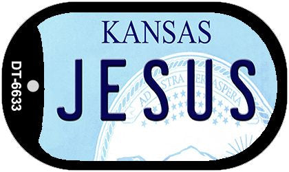 Jesus Kansas Novelty Metal Dog Tag Necklace DT-6633