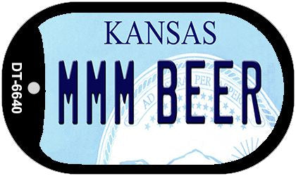 MMM Beer Kansas Novelty Metal Dog Tag Necklace DT-6640