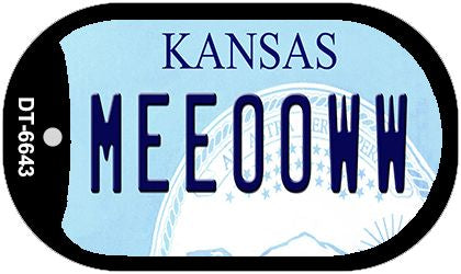 Meeooww Kansas Novelty Metal Dog Tag Necklace DT-6643