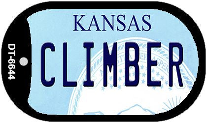 Climber Kansas Novelty Metal Dog Tag Necklace DT-6644