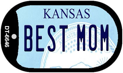 Best Mom Kansas Novelty Metal Dog Tag Necklace DT-6646